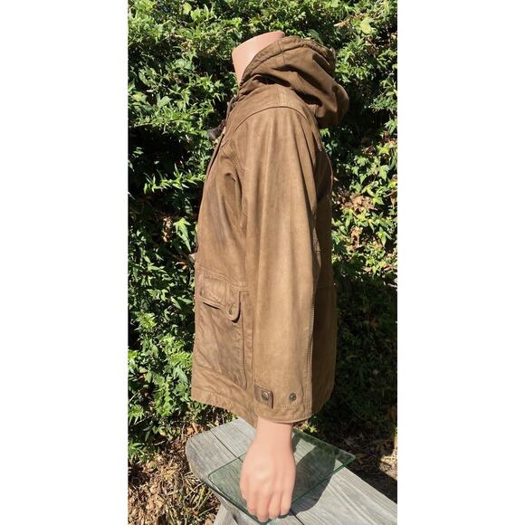 Timberland Water Resistant Leather Jacket Mens S Wool Lined Leather Jacket - Picture 3 of 11